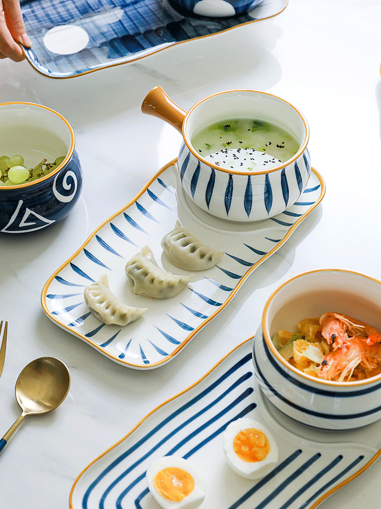 Boss the month aizen Japanese - style breakfast tray was suit household web celebrity good - & ceramic tableware one times plate