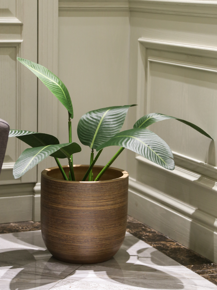 Artificial the plants traveler banana ground ceramic flower pot flower implement sitting room adornment fake green plant in northern wind bonsai tree flowers
