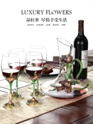 珐琅彩 rượu thủy tinh đặt nhà nho Châu Âu rượu nho thủy tinh decanter rượu vang giá trị cao - Rượu vang