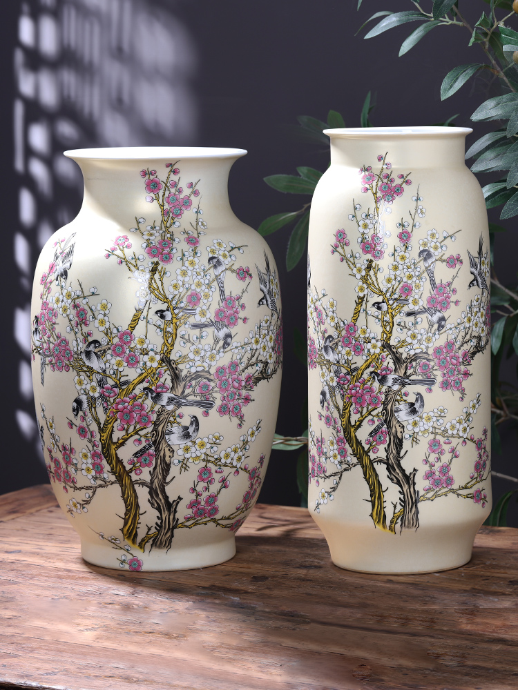 Jingdezhen ceramics vase landing large Chinese flower arranging sitting room adornment TV ark, act the role ofing is tasted furnishing articles of handicraft