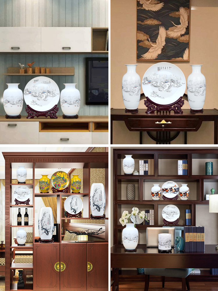 Rich ancient frame of jingdezhen ceramics from modern wine ark, adornment furnishing articles home sitting room office small craft decoration