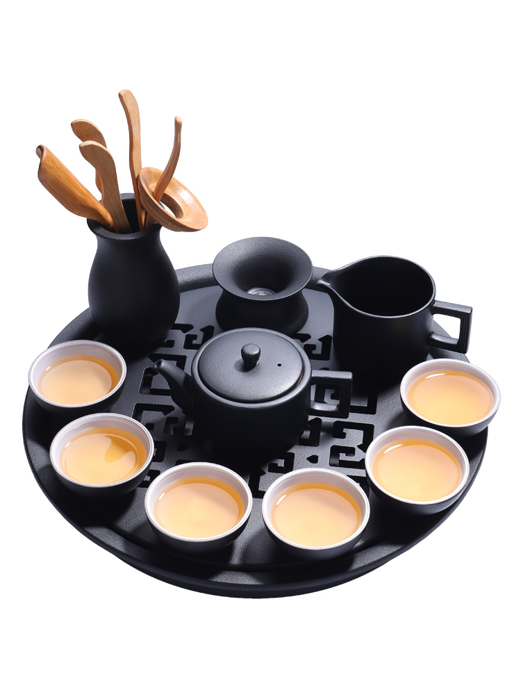 Tang Feng dry tea with a suit of household contracted sitting room balcony ceramic tea set tea cups of a complete set of kung fu tea set