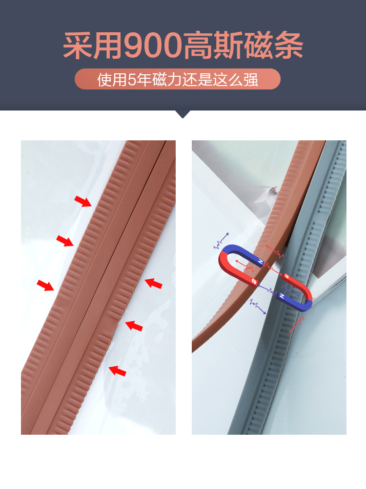 Summer bức màn không khí trung tâm gia đình gió pvc trong suốt nhựa cách nhiệt panel từ tự hấp thụ mềm màn rèm