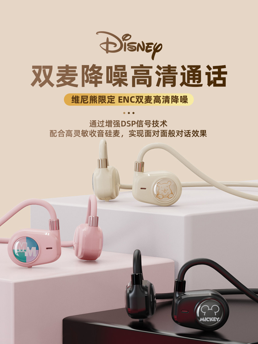 Disney 迪士尼 QS-Q2 声传导运动蓝牙耳机 天猫优惠券折后￥39包邮（￥89-50）多色可选