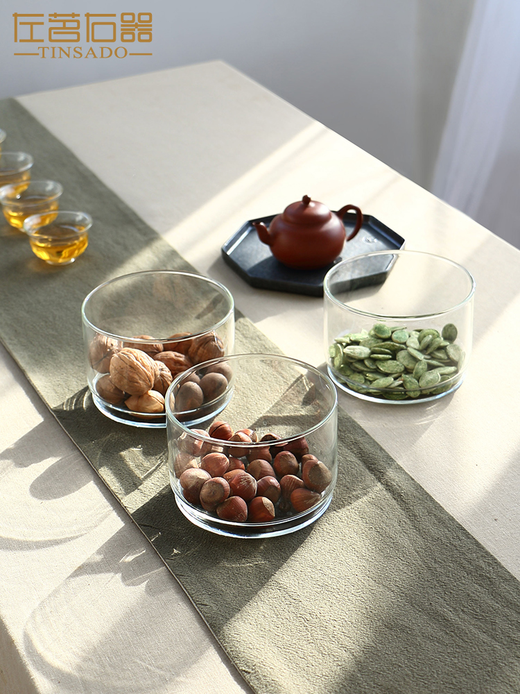 ZuoMing right implement large stackable storage transparent heat - resistant glass tea pot seal moisture storage POTS northern wind
