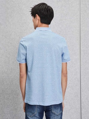 HLA sứa in lụa cotton ngắn tay T-Shirt 2018 mùa hè mới thoải mái thở ngắn tay polo nam áo thun nam có cổ lacoste Polo