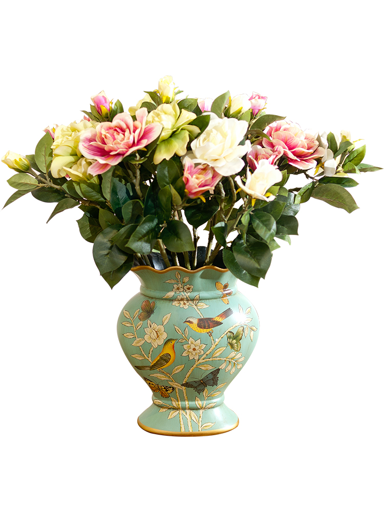 American vase furnishing articles household act the role ofing is tasted, creative New Year sitting room of Europe type restoring ancient ways simulation ceramics dried flower flower arranging flowers