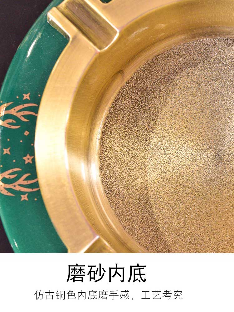 Sitting room home study American creative move ashtray European - style key-2 luxury office decoration ceramics large - sized ashtrays