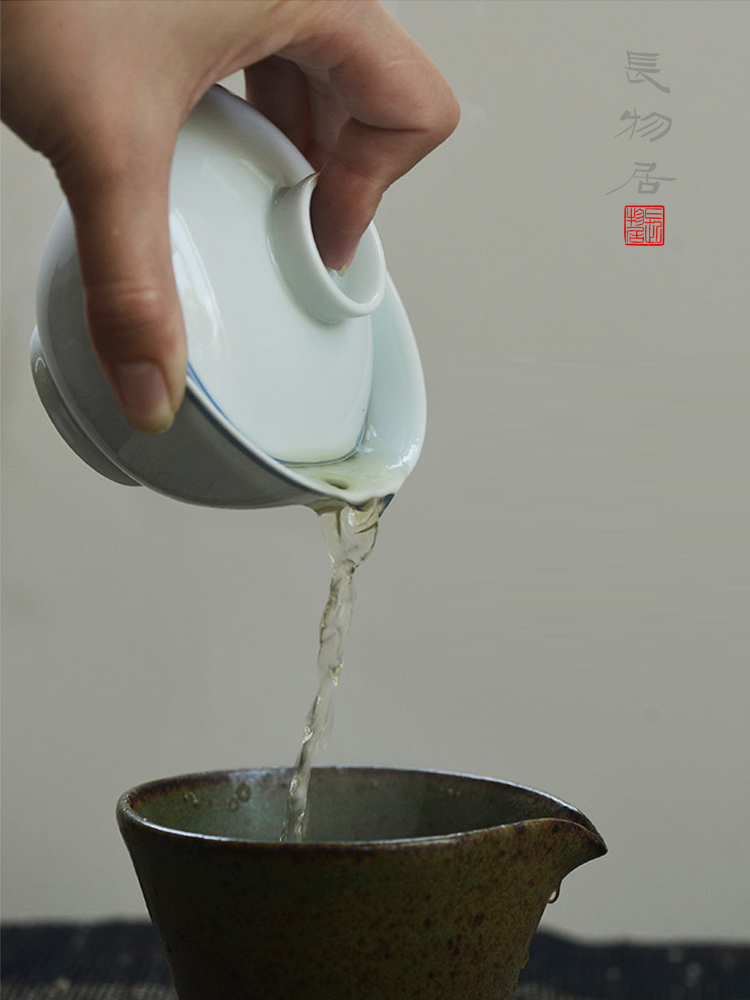 Offered home - cooked at flavour hand - made porcelain double circle three tureen teacup jingdezhen ceramics by hand only a single tea bowl