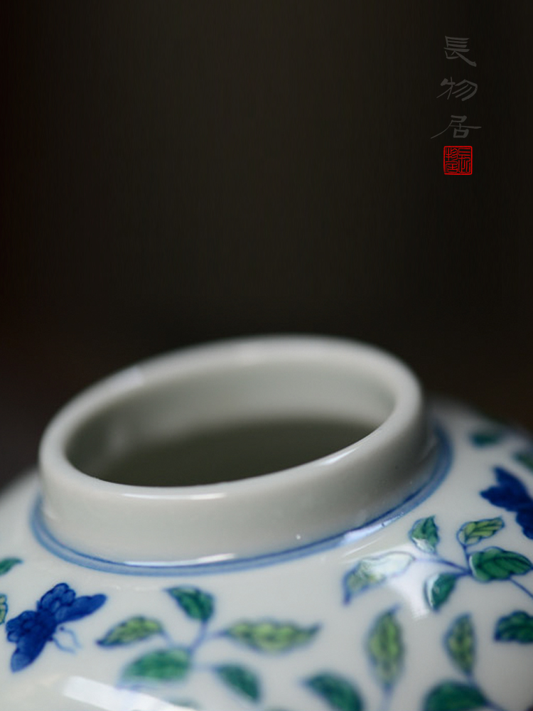 Offered home - cooked at flavour hand - made color bucket ganoderma lucidum trumpet jingdezhen ceramic tea caddy fixings storehouse checking porcelain tea set