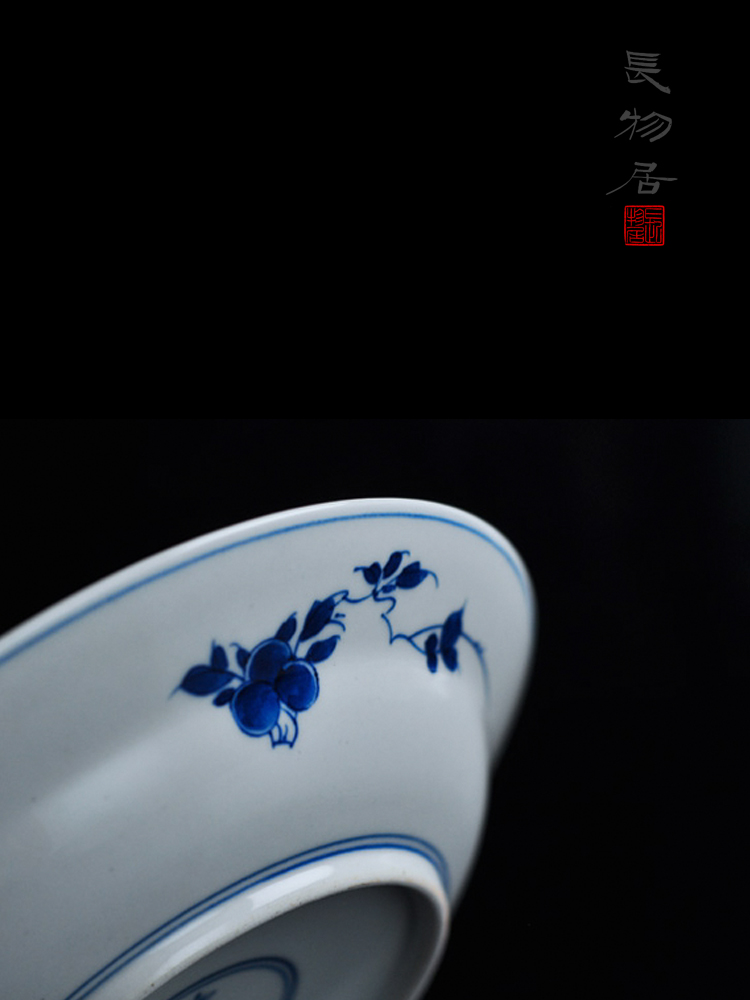 Offered home - cooked in hand - made of ice MeiWen enjoy dish plate plate plate of blue and white porcelain of jingdezhen ceramics tableware by hand