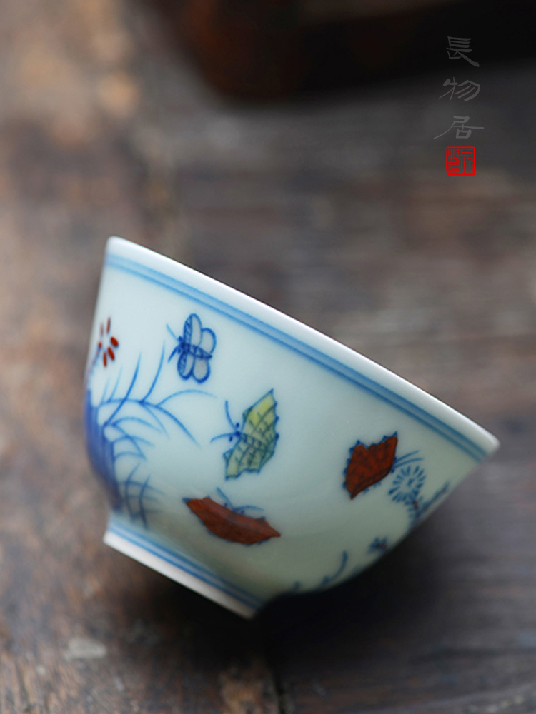 Offered home - cooked chenghua in hand - made color bucket small glass sample tea cup kung fu tea cups of jingdezhen ceramic tea set by hand