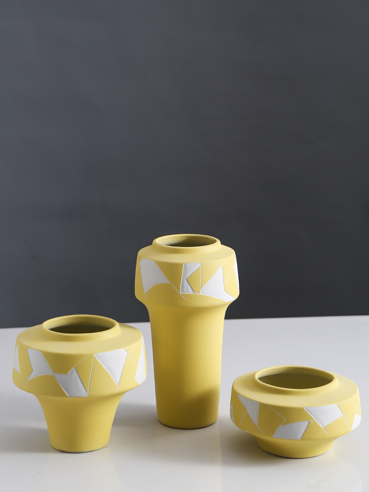Insert contracted and I geometry mesa of creative ceramic vase furnishing articles of new Chinese style porch light soft decoration key-2 luxury living room