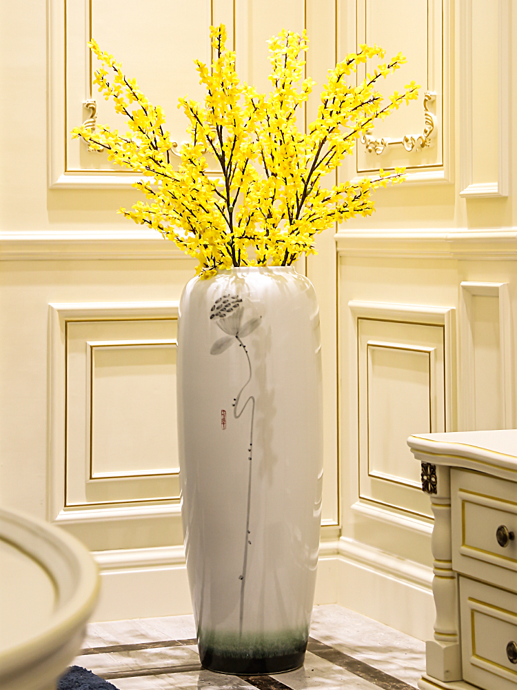 Ground ceramic vase large porcelain vases creative modern Chinese style living room home TV ark adornment furnishing articles