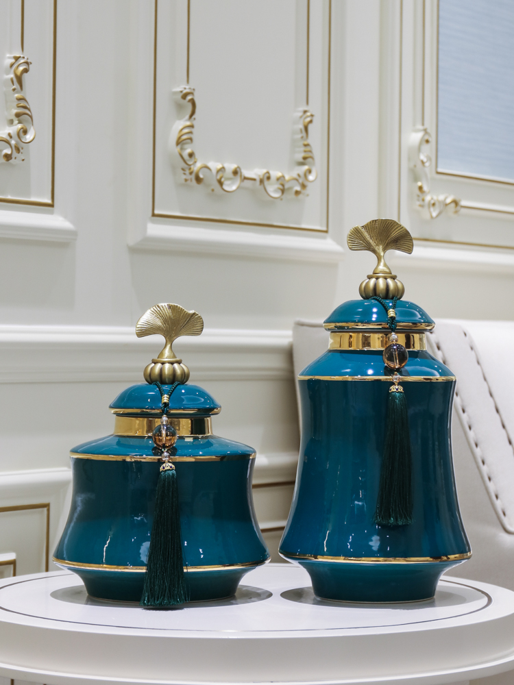 European ceramic vases, table light key-2 luxury furnishing articles wind the sitting room porch TV cabinet modern new Chinese style household ornaments