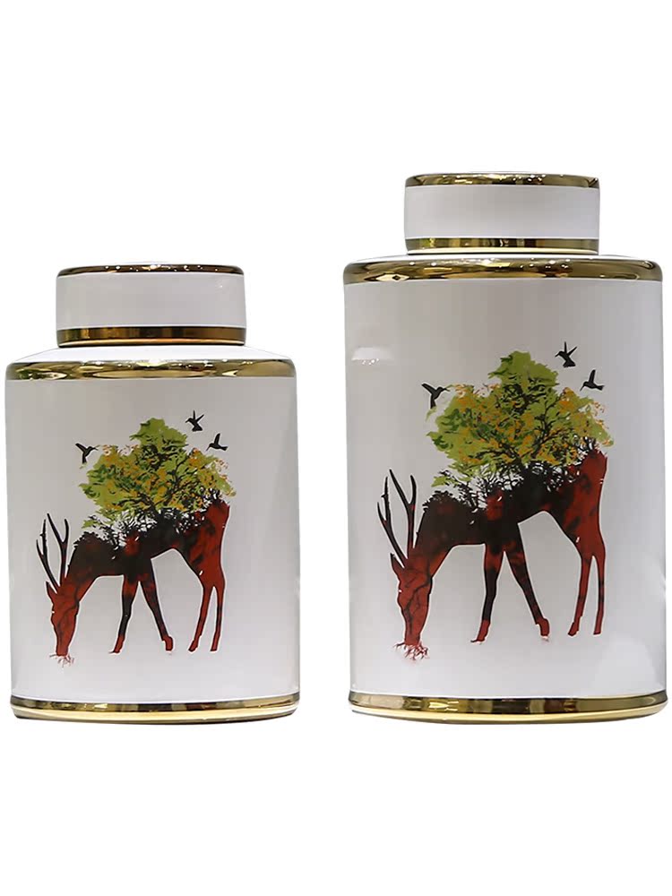 Jingdezhen I and contracted ceramic vases, flower implement mesa adornment candy jar sitting room porch soft outfit creative furnishing articles