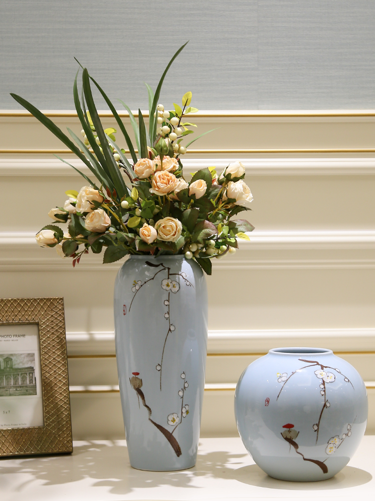Mesa porch modern furnishing articles of the new Chinese style household ceramic vase hydroponic flower, flower arrangement sitting room simulation flower decoration