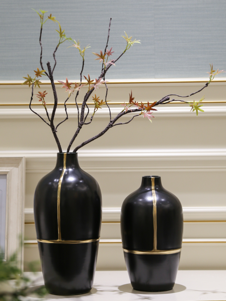 Light the key-2 luxury of modern dry flower vases, flower arrangement sitting room between example table ceramic flowers, floral decorations household act the role ofing is tasted