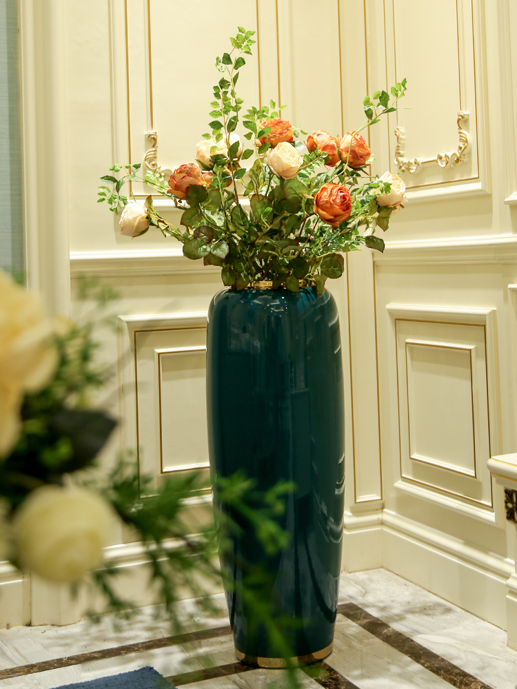 Light key-2 luxury European - style ceramics landing a large vase creative contracted sitting room bedroom dry flower, flower arranging, adornment is placed