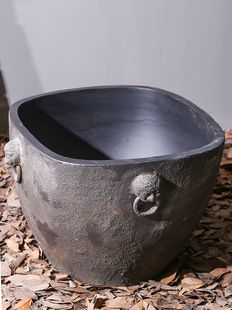 Jingdezhen ceramic tank fish basin of indoor and is suing patio lotus cylinder tortoise lucky wind water tanks and furnishing articles