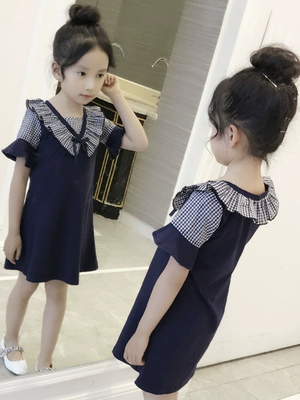 Quần áo bé gái mùa hè cho bé gái 2019 kiểu mới nước ngoài phiên bản Hàn Quốc của váy ngắn tay cho bé mùa hè - Váy