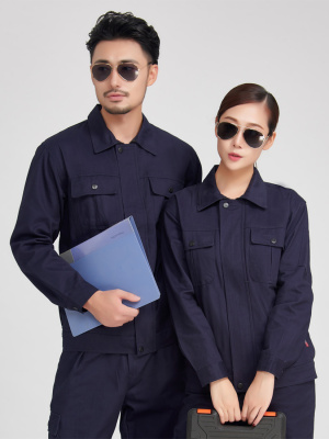 Quần yếm cotton phù hợp với nam dài tay hàn điện sửa chữa tự động chống cháy nổ trang web dụng cụ bảo vệ quần áo dày mùa thu và mùa đông các kiểu đồ bộ đẹp Bộ đồ