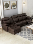 Thủ chức năng điện sofa da bò sofa da căn hộ nhỏ tối giản phòng khách nang không gian kết hợp hiện đại - Ghế sô pha