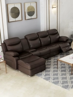 Thủ chức năng điện sofa da bò sofa da căn hộ nhỏ tối giản phòng khách nang không gian kết hợp hiện đại - Ghế sô pha sofa góc đẹp