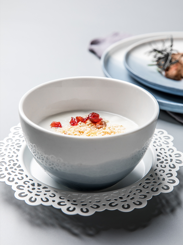 The Nordic ins creative ceramic bowl to eat rice bowl contracted wind small pure and fresh and beautiful tableware ultimately responds soup bowl a single small bowl
