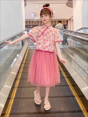 Đầm Bé Gái Mùa Hè Phong Cách Mới Trẻ Em Mùa Hè Thời Trang Váy Hanfu Bé Gái Mùa Hè Đầm Công Chúa 
