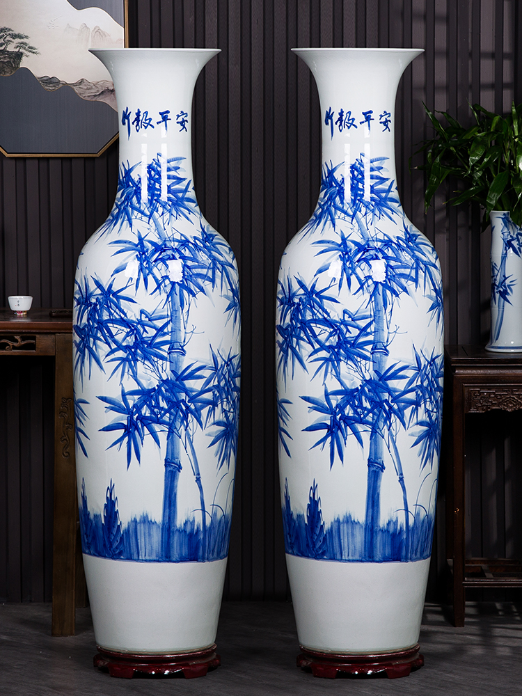 Jingdezhen ceramics hand - made landing big vase high furnishing articles of Chinese style decoration opening gifts to heavy large sitting room