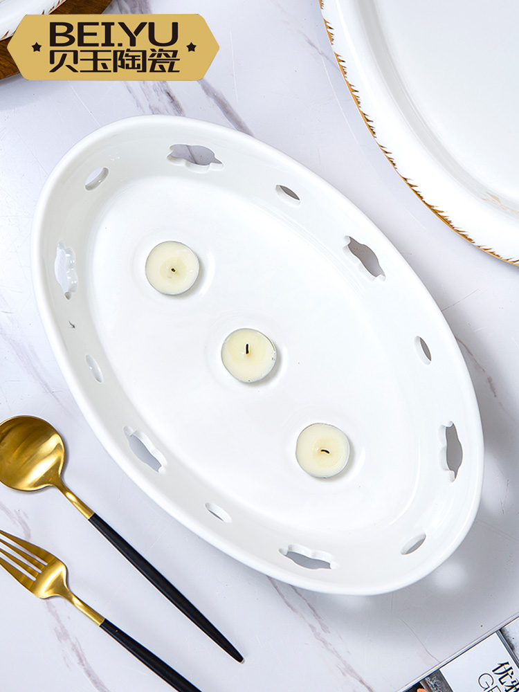 BeiYu bee based heat insulation 0 fish dish do the ceramic pot alcohol hotel tableware may just spend the furnace