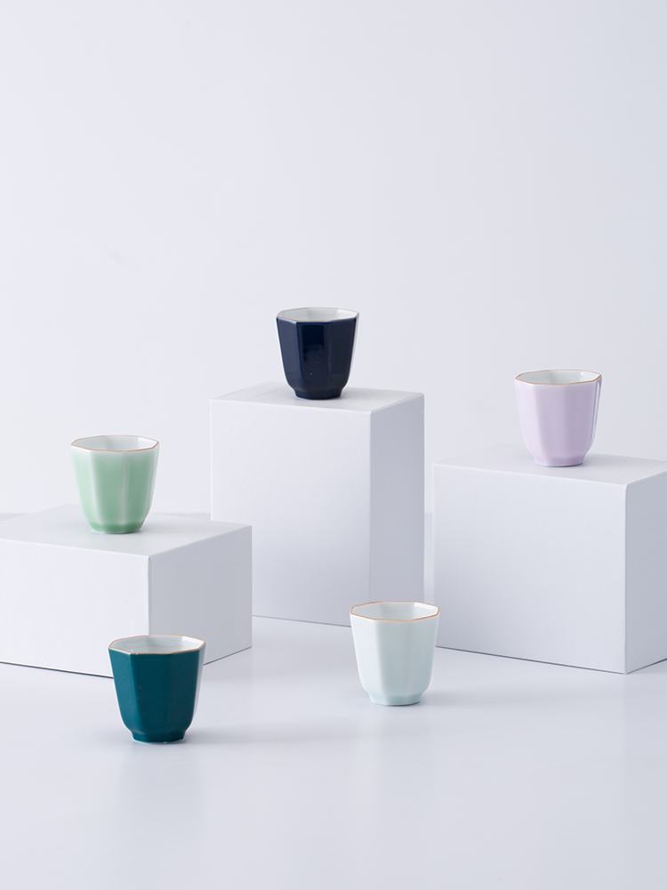 The Sample tea cup dehua porcelain octagon cup home of kung fu tea cups ceramic tea master single cups of tea cups