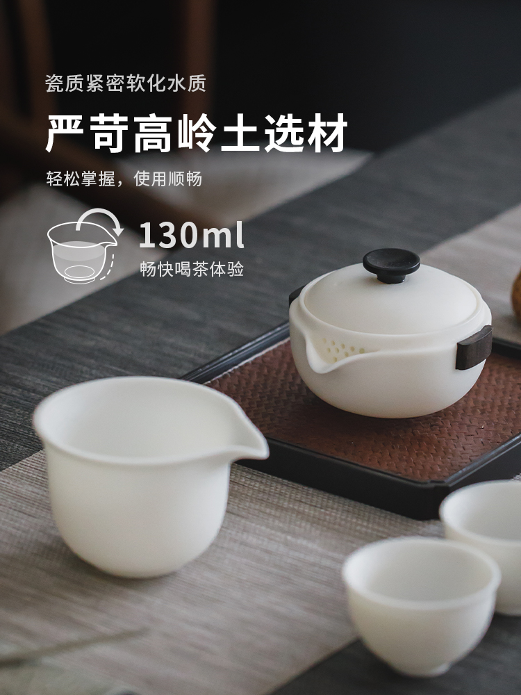 Fair and creation of dehua white porcelain cup kung fu tea tea tea points zen tea machine ceramic and glass cup