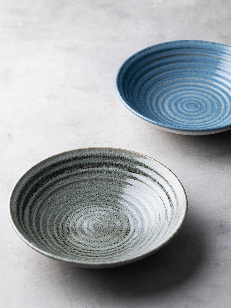 Eat novo European - style thread pull rainbow such use salad bowl ceramic bowl household shallow bowl large circular rainbow such use