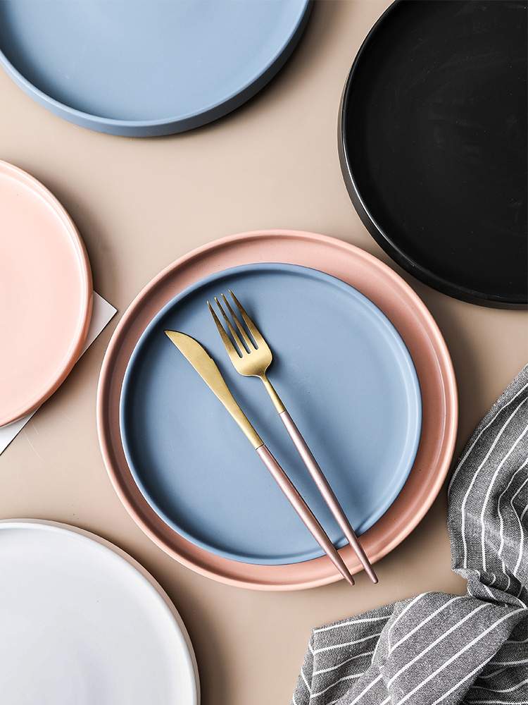 WUXIN steak dishes northern wind ins web celebrity suit combination dishes creative household ceramics tableware dinner plate