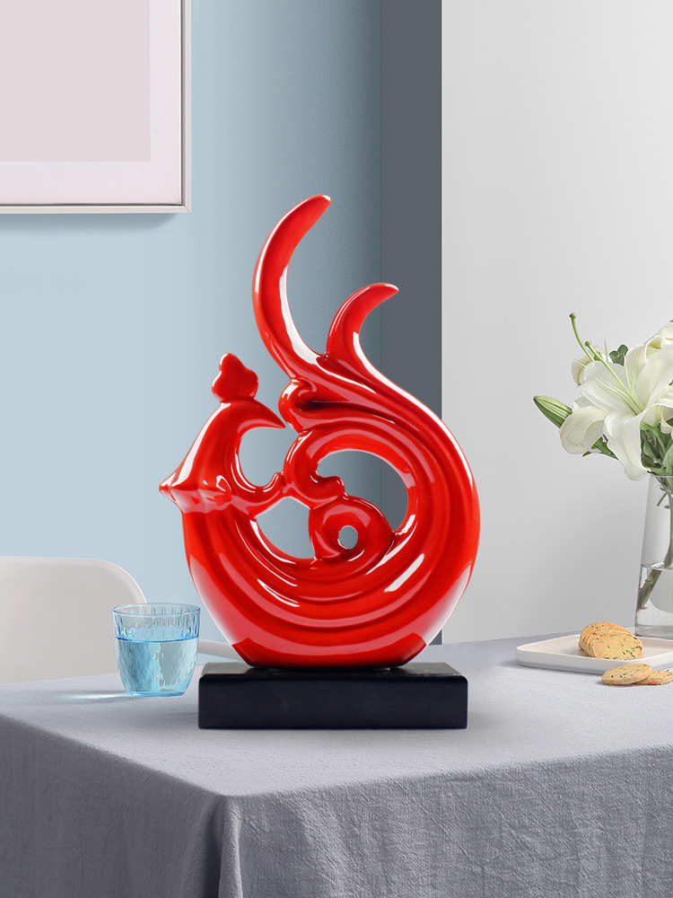 Furnishing articles household act the role ofing is tasted, the sitting room decorate ceramic fire phoenix TV ark, creative modern decoration wine porch is decorated