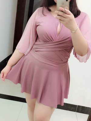 Áo tắm size lớn nữ béo mm200 kg bụng thon thả lỏng gợi cảm kiểu dáng nóng bỏng của váy lò xo cộng với phân bón XL