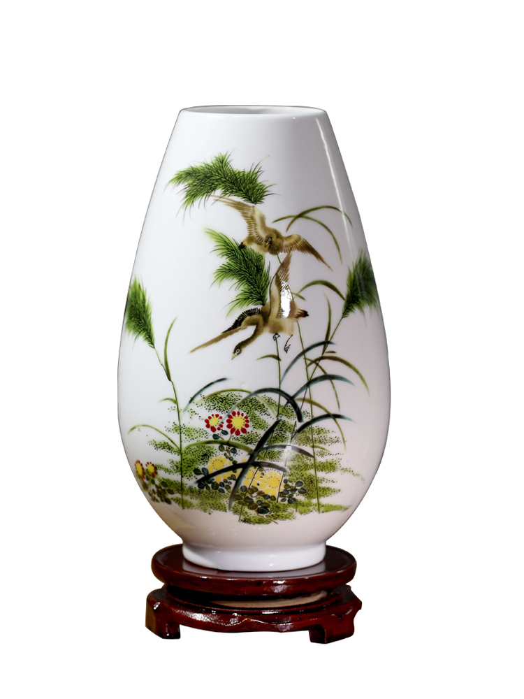 Floret bottle of jingdezhen ceramics porcelain home decoration flower arranging new Chinese style living room TV cabinet handicraft furnishing articles