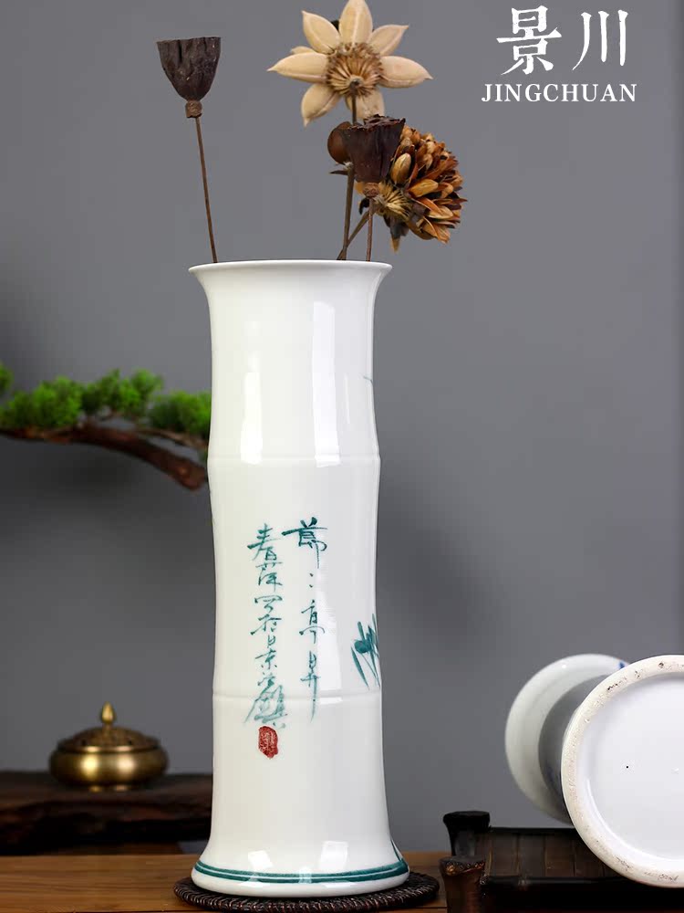 Jingdezhen ceramics lucky bamboo countertops contracted and pure and fresh and hydroponic flower arranging floret bottle home furnishing articles sitting room table