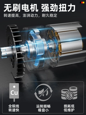 Đức cờ lê điện không chổi than Shibaura mô-men xoắn cao sạc pin lithium cờ lê tác động mạnh mẽ giá sửa chữa ô tô làm việc súng hơi máy khoan đất Máy khoan đa năng