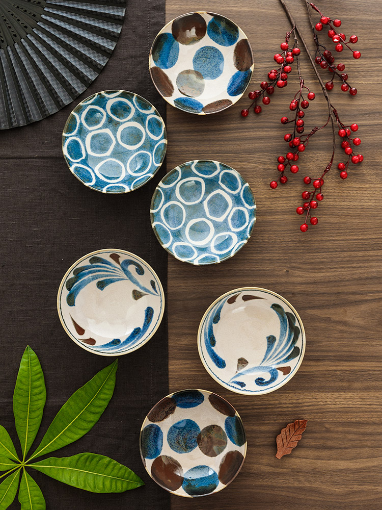 Hand - made ceramic bowl long rectangular plates imported from Japan Japanese tableware suit household bowl bowl rainbow such use