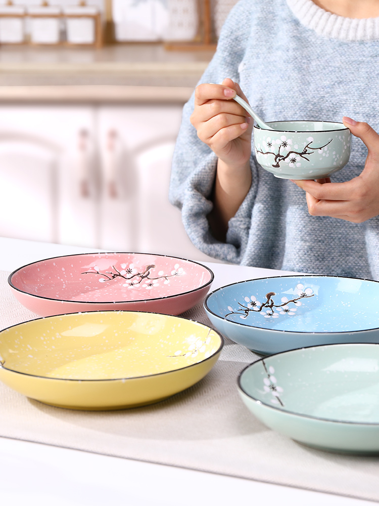 Creative dish plate plate plate plate plate irregular household Japanese ceramic fish steak ceramic plate of household