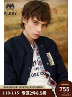 PLORY Новая зимняя молодежная мужская куртка с нашивками POJJA4905H