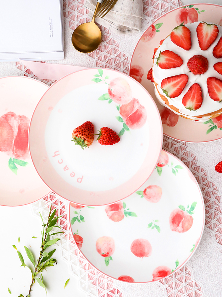 Breakfast dish dish dish home web celebrity, lovely fruit ceramic ins creative good - & tableware small dish plates