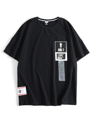 TIDEWORD từ thủy triều cỡ lớn quần áo nam ngắn tay áo thun nam thương hiệu mới chất béo XL XL áo thun nửa tay lỏng lẻo - Áo phông ngắn áo thun nam  Áo phông ngắn