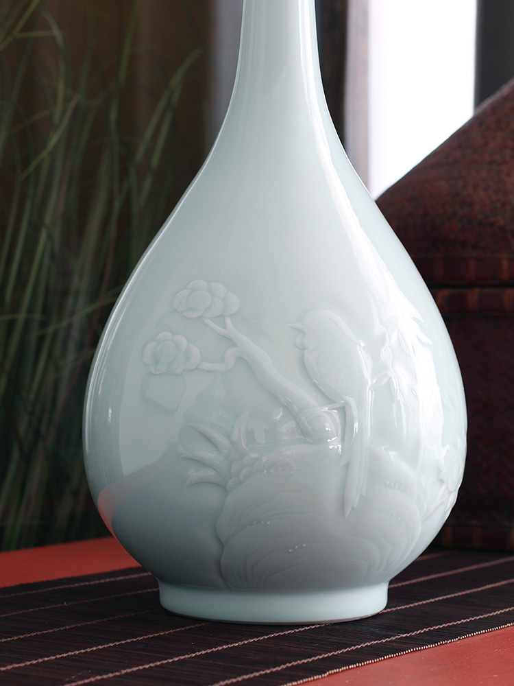Longquan celadon vase gourd bottle flask ceramic vase vases, flower vases, the clear soup WoGuo for Buddha