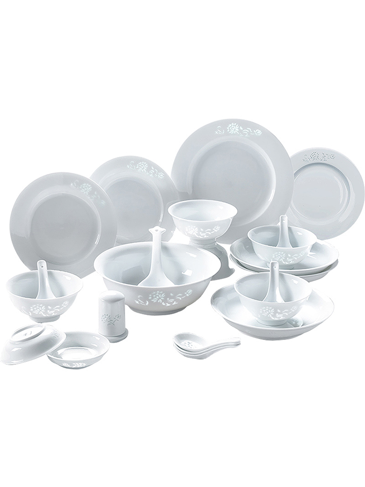 Jingdezhen high - end wedding gifts Nordic Japanese - style tableware set porcelain household soup bowl side dishes