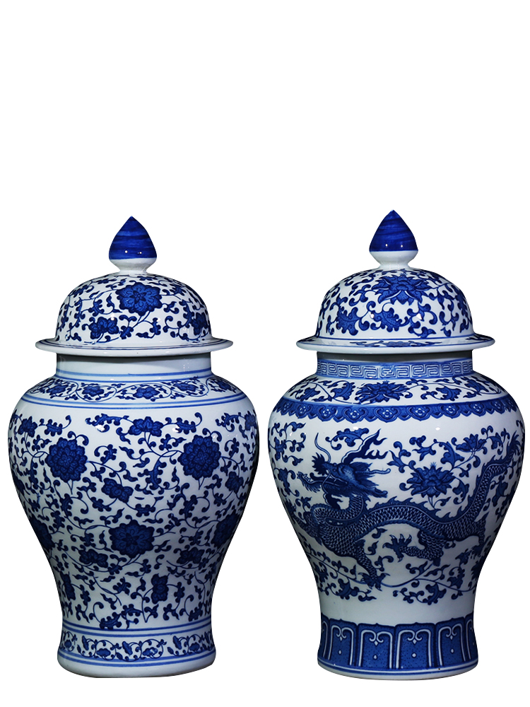 Antique porcelain of jingdezhen ceramics seal storage tank general tea pot sitting room place, home decoration