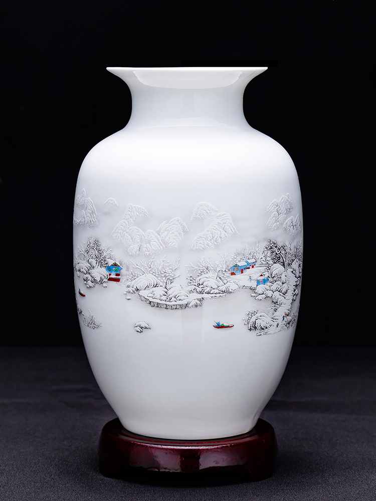 Jingdezhen ceramics floret bottle of dry flower adornment flower arranging Chinese style household living room TV ark, handicraft furnishing articles